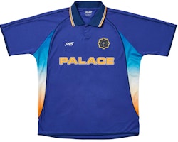 PALACE SS24 Cricket Jersey Blue Polo Short Sleeve Unisex Sports Shirt. P26ES056 PALACE SS24 Cricket Jersey Blue Polo Short Sleeve Unisex Sports Shirt. P26ES056