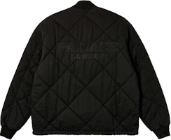 Palace SS24 D-Quilt Bomber Black Unisex Zip-Up Jacket with Stand Collar P26JK039 Palace SS24 D-Quilt Bomber Black Unisex Zip-Up Jacket with Stand Collar P26JK039
