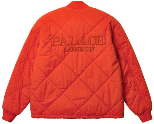 Palace SS24 紅色D-Quilt飛行夾克 男女同款 拉鍊立領 長袖外套 P26JK038 Buy Palace SS24 紅色D-Quilt飛行夾克 男女同款 拉鍊立領 長袖外套 P26JK038