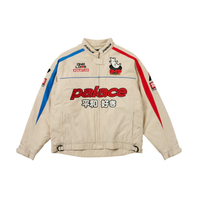 PALACE SS24 Faster Grey Jacket - Unisex Casual Letter Print Zip-Up Outerwear. P26JK069