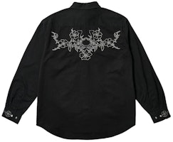 PALACE SS24 Flexus Black Embroidered Long Sleeve Shirt Unisex P26SHT016 PALACE SS24 Flexus Black Embroidered Long Sleeve Shirt Unisex P26SHT016