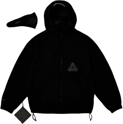 PALACE SS24 GORE-TEX ウィンドストッパージャケット ブラック ユニセックスフードジップ. P26JK020 Lookbook PALACE SS24 GORE-TEX ウィンドストッパージャケット ブラック ユニセックスフードジップ. P26JK020