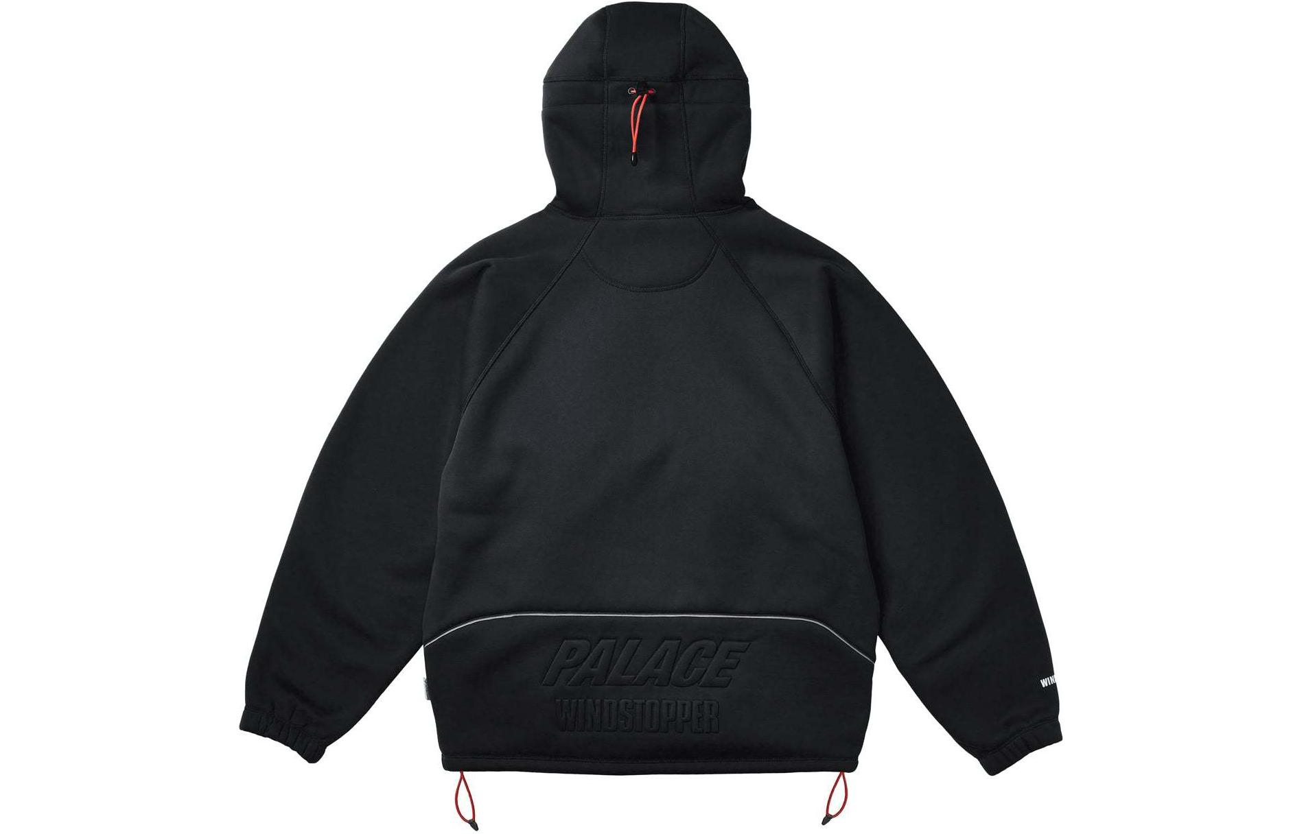 Shop PALACE SS24 GORE-TEX ウィンドストッパージャケット ブラック ユニセックスフードジップ. P26JK020