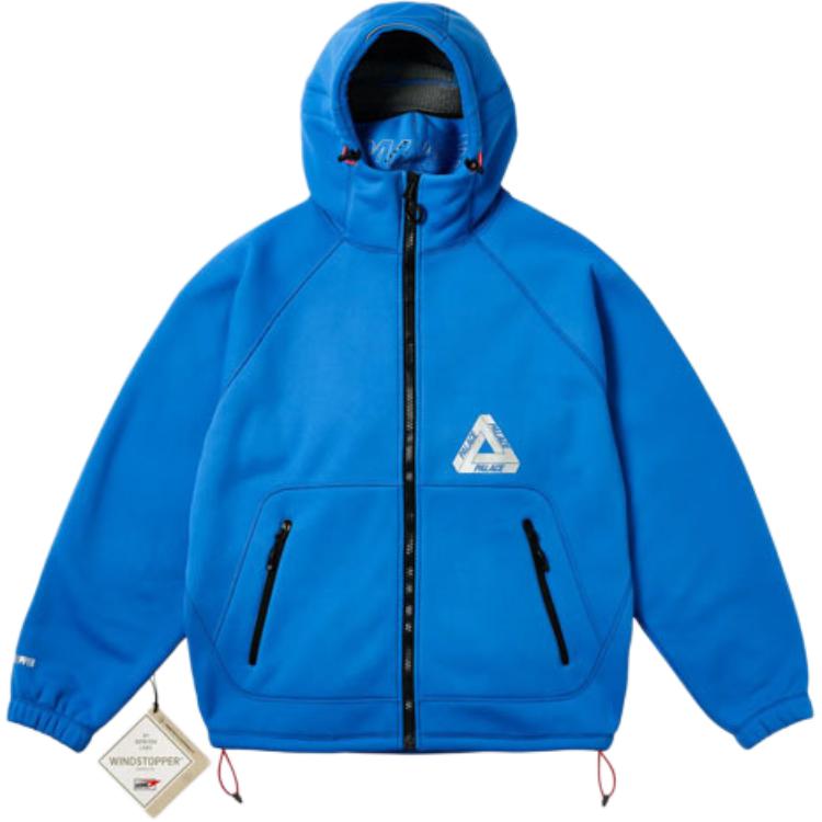 PALACE SS24 GORE-TEX WINDSTOPPER Jacket Blue Hooded Windproof Unisex Outerwear. P26JK029