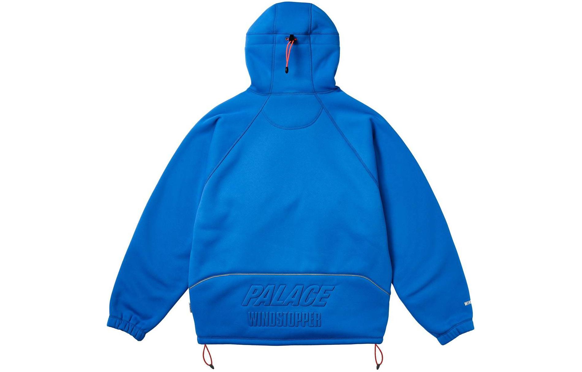 Shop PALACE SS24 GORE-TEX 防风夹克 蓝色帽衫 男女同款外套. P26JK029