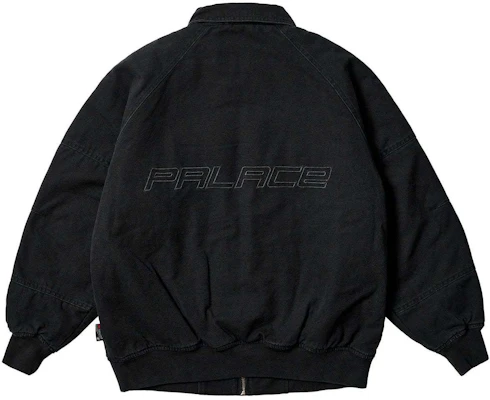 Palace SS24 重磅帆布飛行夾克 黑色 男女通用拉鍊外套 P26JK007 Buy Palace SS24 重磅帆布飛行夾克 黑色 男女通用拉鍊外套 P26JK007