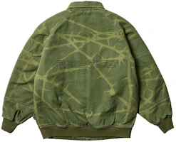 Palace SS24 Heavy Canvas Bomber Jacket Deep Green Unisex Flight Jacket P26JK042 Palace SS24 Heavy Canvas Bomber Jacket Deep Green Unisex Flight Jacket P26JK042