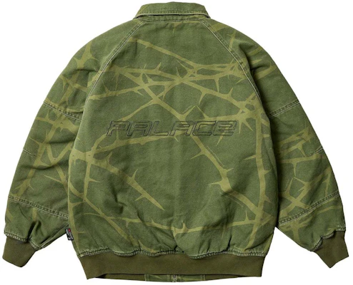 Palace SS24厚帆布深綠色飛行夾克 男女通用款 P26JK042 Buy Palace SS24厚帆布深綠色飛行夾克 男女通用款 P26JK042