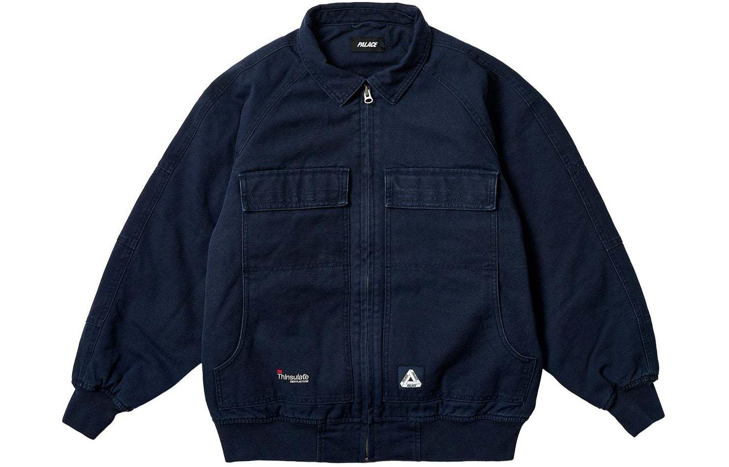 Palace SS24 Heavy Canvas Bomber Jacket Navy Unisex Flight Jacket P26JK006
