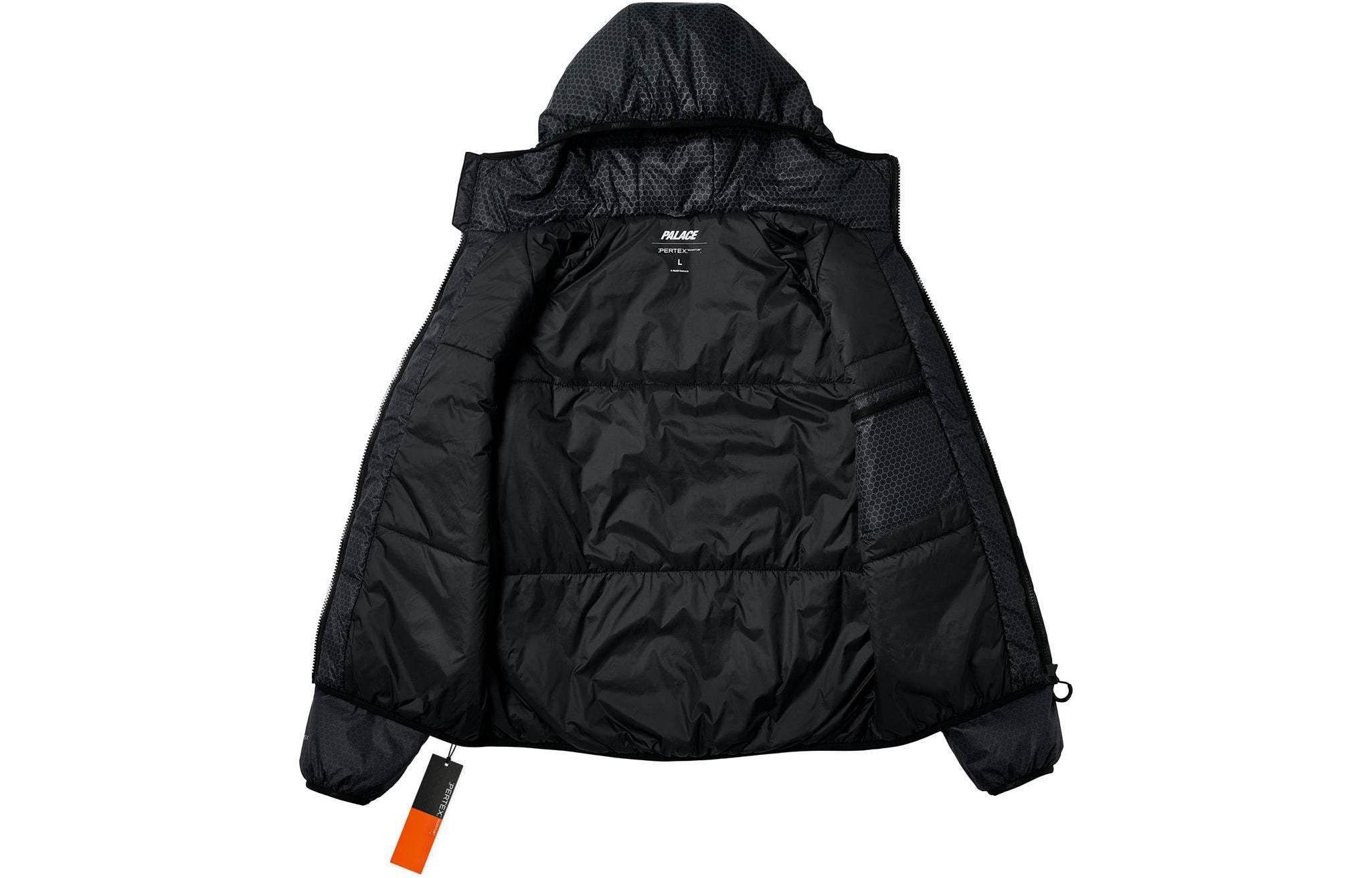 Shop PALACE SS24 六边形Pertex夹棉拉链夹克 黑色 男女通用 P26JK017