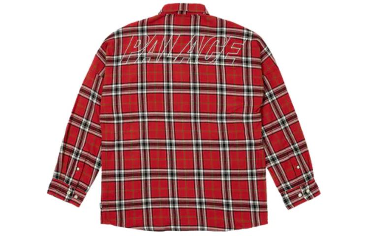 Order PALACE SS24 紅色格紋長袖襯衫 男女款 胸袋設計 P26SHT018
