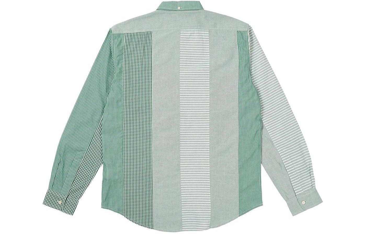 Lookbook PALACE SS24 拼布條紋長袖襯衫 綠色 中性款 P26SHT015