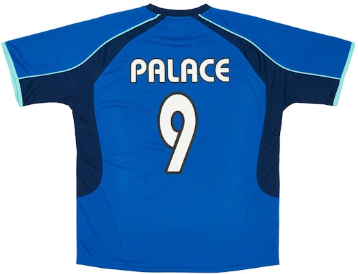 PALACE SS24 Pen Pals Blue Colorblock Letter Number Jersey Unisex Tee. P26ES053 Lookbook PALACE SS24 Pen Pals Blue Colorblock Letter Number Jersey Unisex Tee. P26ES053
