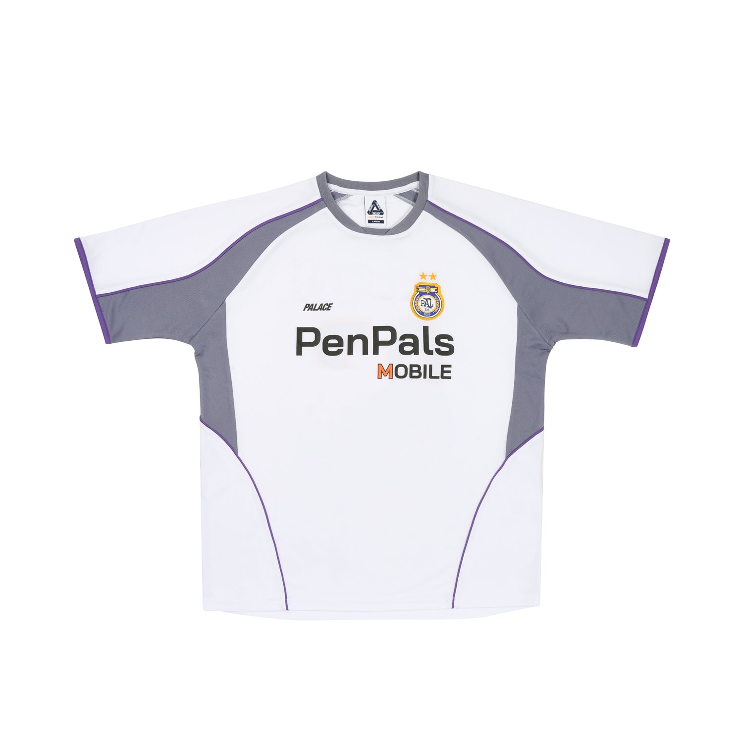 PALACE SS24 Pen Pals Jersey White Multicolor Lettered Unisex Short Sleeve Shirt P26ES071