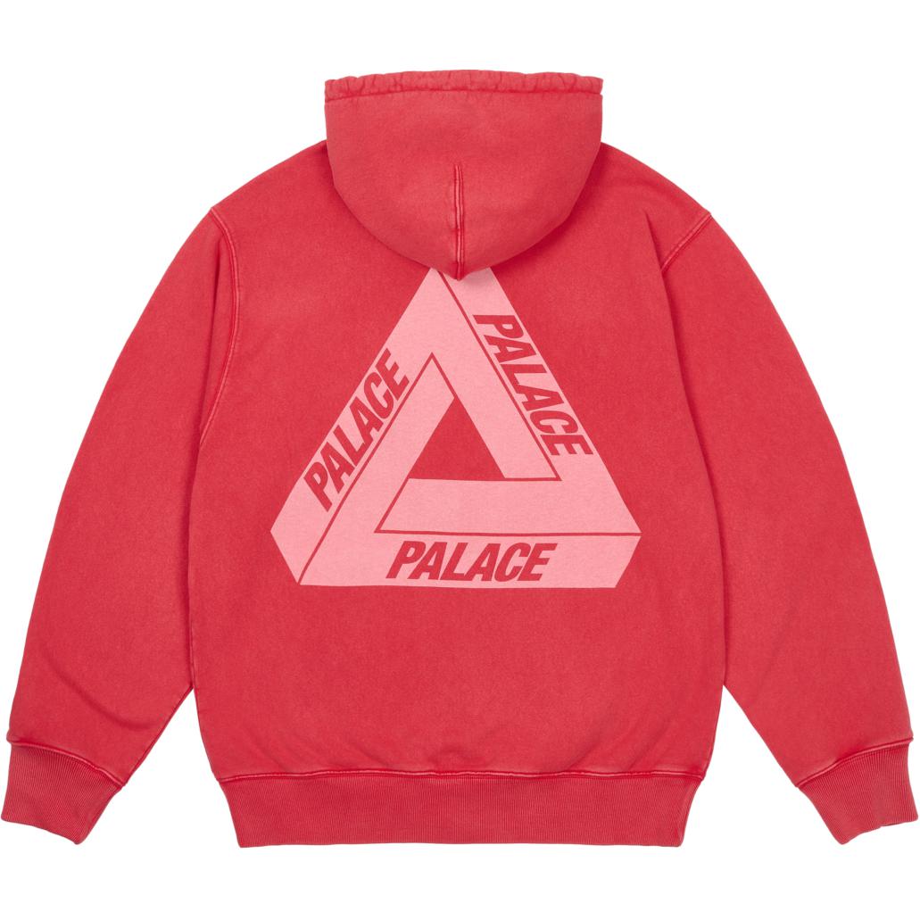 PALACE SS24 Pigment Wash Tri-Ferg Logo Zip Hoodie Unisex Red P26CS115 圖 3