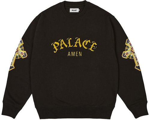 PALACE SS24 Saints Crew Hitam Unisex Sweatshirt Lengan Panjang Graphic. P26CS009 Buy PALACE SS24 Saints Crew Hitam Unisex Sweatshirt Lengan Panjang Graphic. P26CS009