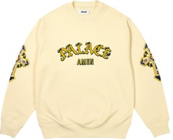 PALACE SS24 Saints Crew Soft White Unisex Logo Long-Sleeve Sweatshirt. P26CS047 PALACE SS24 Saints Crew Soft White Unisex Logo Long-Sleeve Sweatshirt. P26CS047