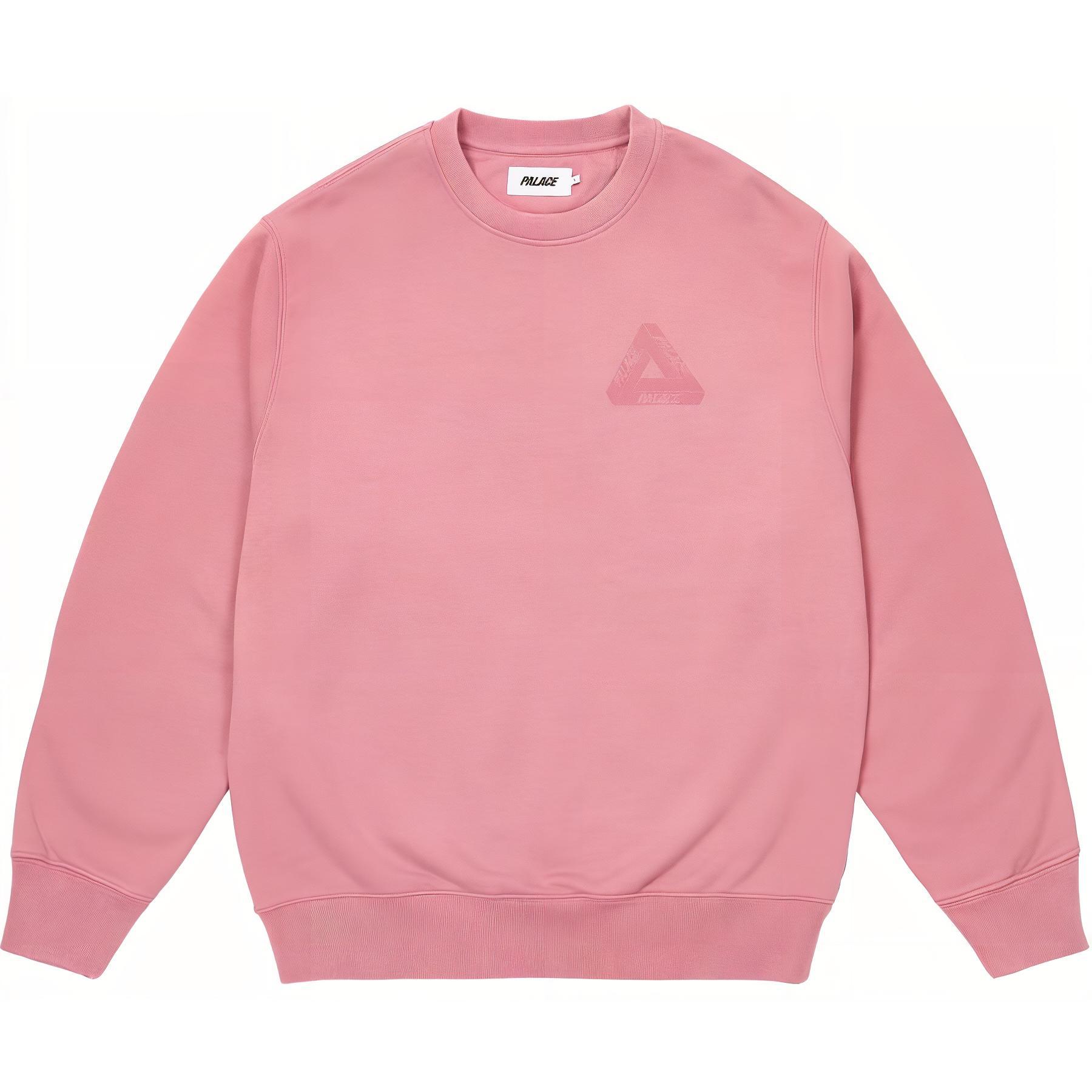 PALACE SS24 Spray Tri-Ferg Crew Logo Sweatshirt Grey Purple Red Unisex. P26CS084