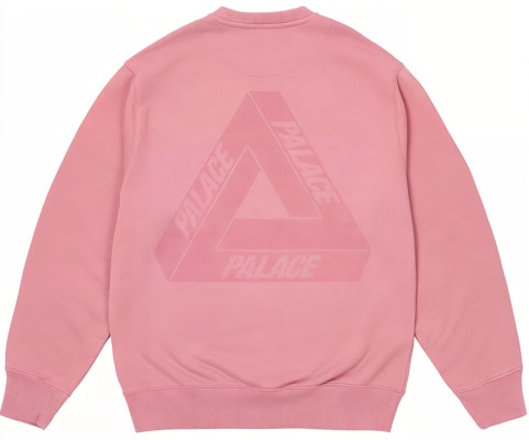 PALACE SS24 Spray Tri-Ferg Crew Logo Sweatshirt Grey Purple Red Unisex. P26CS084 Lookbook PALACE SS24 Spray Tri-Ferg Crew Logo Sweatshirt Grey Purple Red Unisex. P26CS084