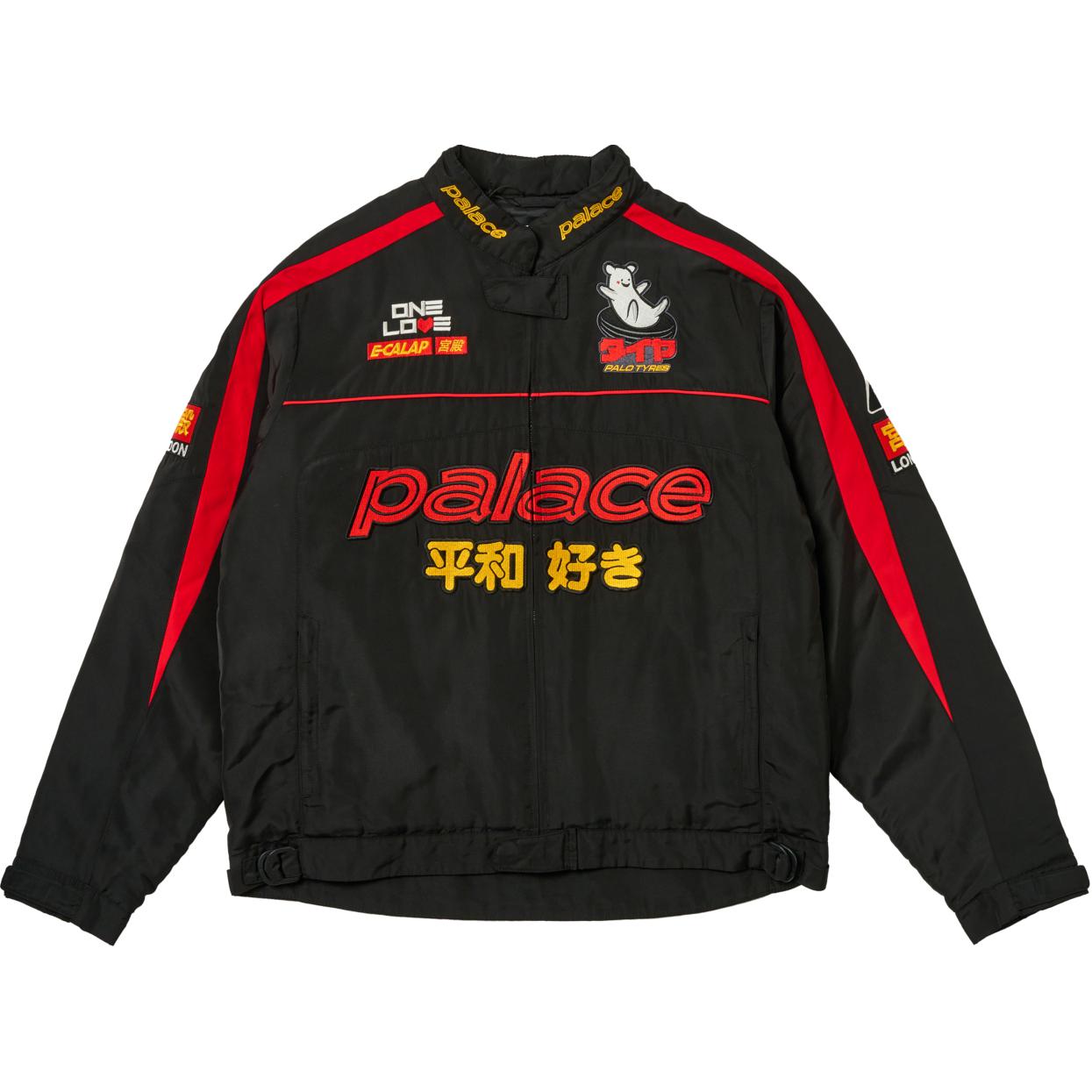 Order PALACE SS24 サマー ジップアップ レタープリント ジャケット ユニセックス ブラック. P26JK048