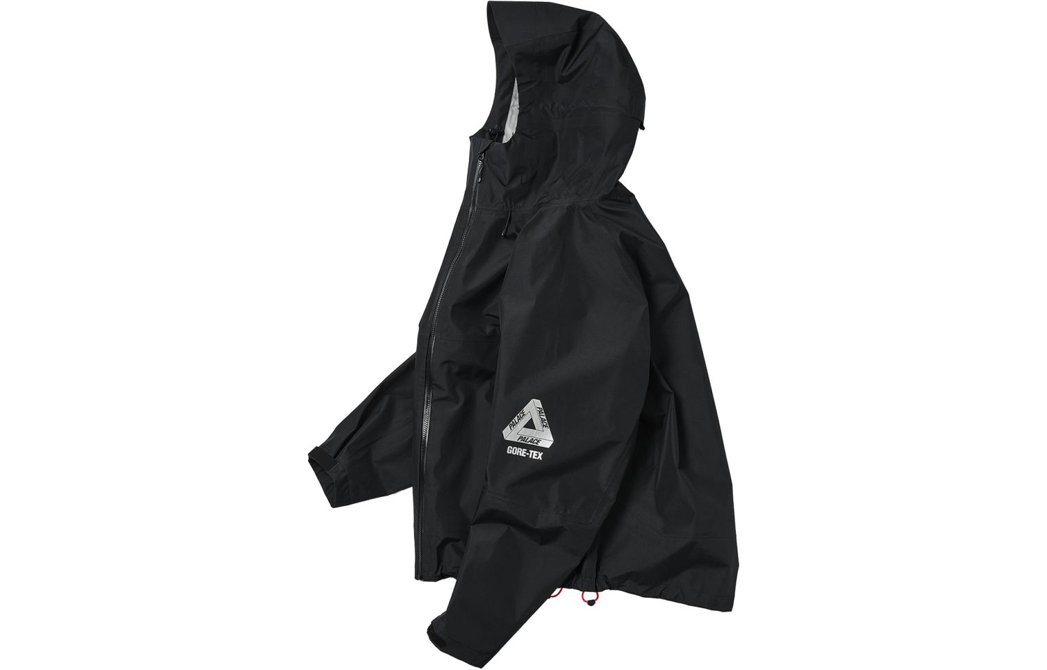 PALACE SS24 TEX 3L Jacket Black Letter Print Hooded Zip Pocket Unisex Outerwear. P25JK003 圖 4
