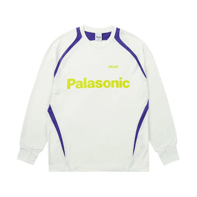 PALACE SS24 Trail Runner Reflective Logo Longsleeve Soccer Jersey White Unisex P26ES018