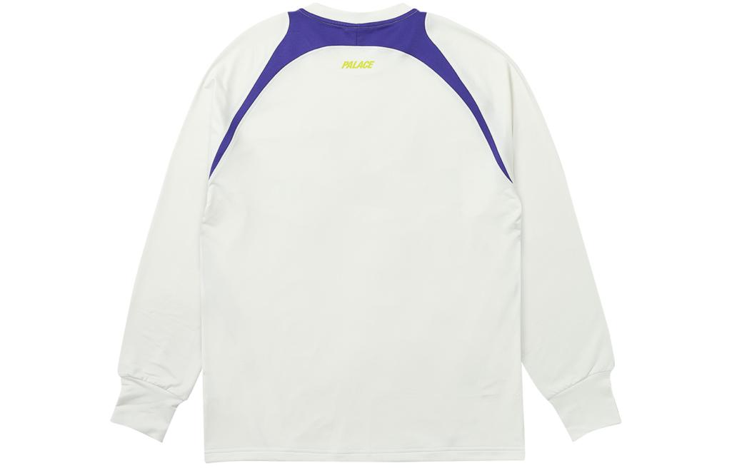 Lookbook PALACE SS24 Trail Runner Reflective Logo Longsleeve Soccer Jersey White Unisex P26ES018