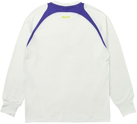 PALACE SS24 Trail Runner Reflective Logo Longsleeve Soccer Jersey White Unisex P26ES018 Lookbook PALACE SS24 Trail Runner Reflective Logo Longsleeve Soccer Jersey White Unisex P26ES018
