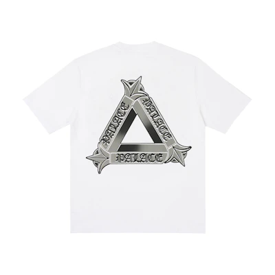PALACE SS24 TRI-OG Logo Tee White Unisex Short Sleeve Crewneck T-Shirt. P26TS182