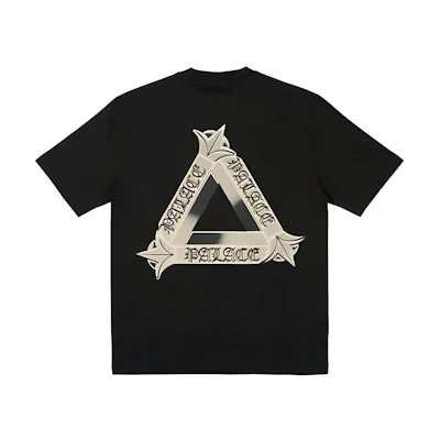 PALACE SS24 TRI-OG T-SHIRT Black Unisex Crewneck Tee with Back Triangle Logo Print P26TS180