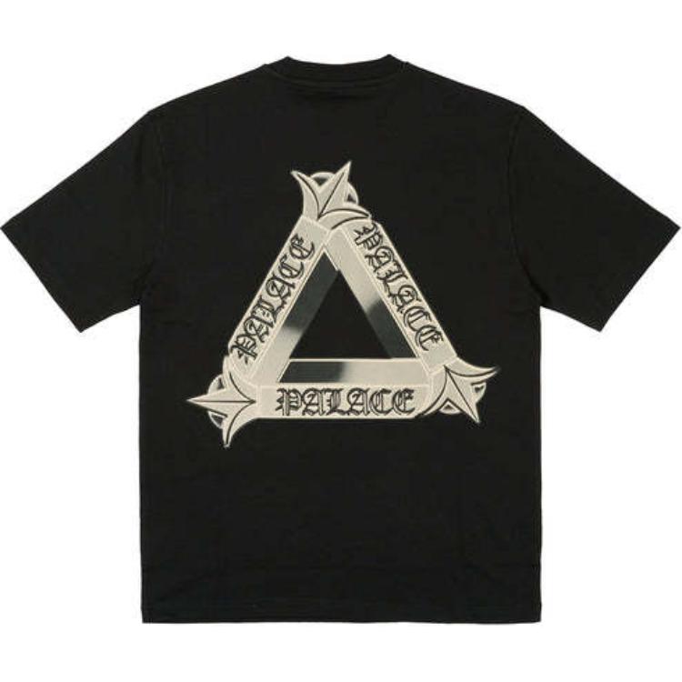 PALACE SS24 TRI-OG T-SHIRT Black Unisex Crewneck Tee with Back Triangle Logo Print P26TS180 圖 2