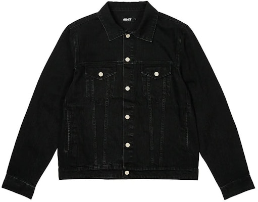PALACE SS24 Type P Black Stone Wash Denim Jacket Unisex Long Sleeve Shirt. P26JK023 Buy PALACE SS24 Type P Black Stone Wash Denim Jacket Unisex Long Sleeve Shirt. P26JK023