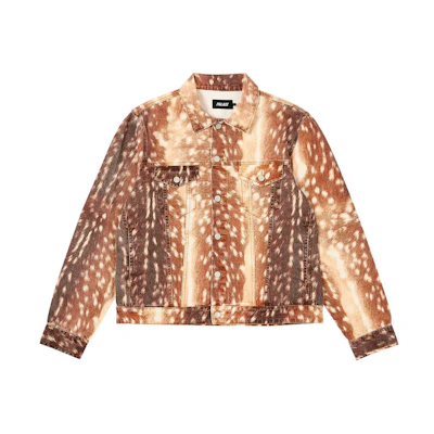 PALACE SS24 Type P Deer Print Denim Jacket Unisex Multicolor Long Sleeve P26JK005