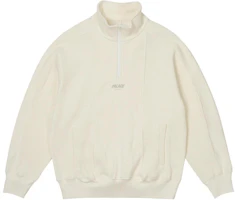 Palace SS24 Waffle 1/4 Zip White Long-Sleeve Pullover Unisex Sweater White P26CS007 Palace SS24 Waffle 1/4 Zip White Long-Sleeve Pullover Unisex Sweater White P26CS007