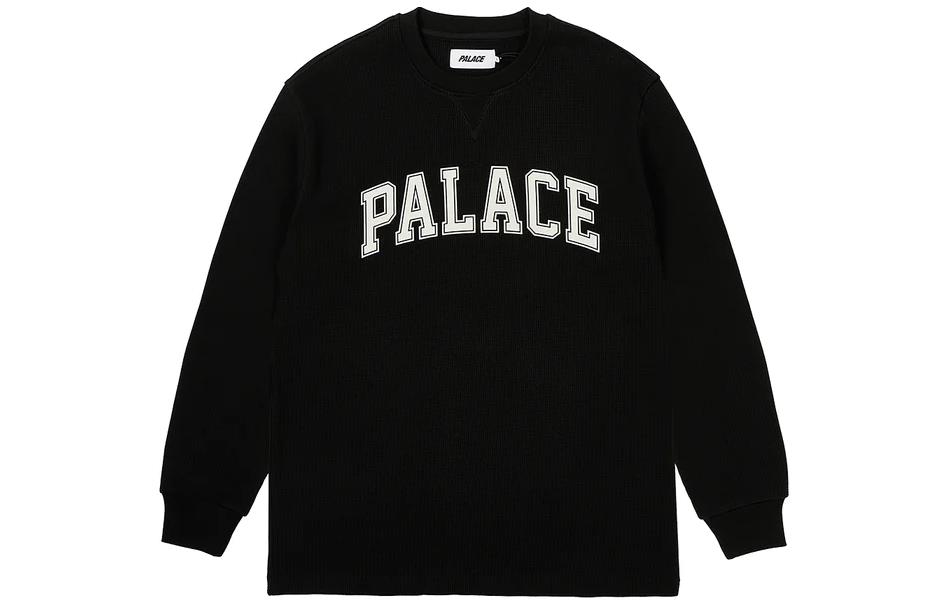 Palace SS24 Waffle Longsleeve Sweatshirt Black Unisex P26ES025