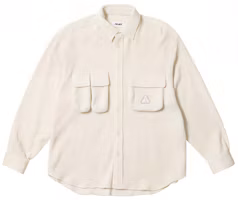 Order PALACE SS24 白色長袖徽標胸袋華夫格襯衫 男女適用。 P26SHT030