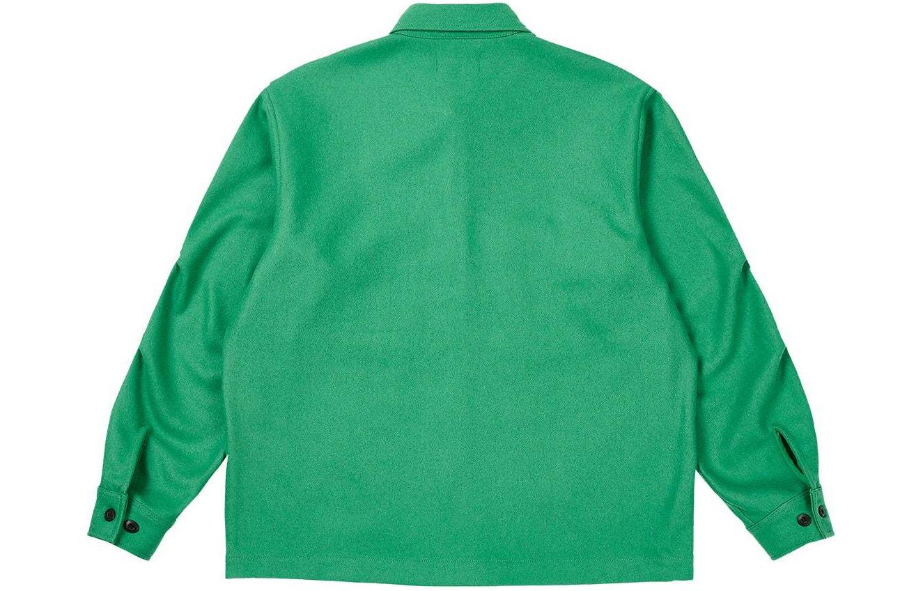 Lookbook Chaqueta Camisa de Lana Palace SS24 Sweet Pea Verde Unisex Manga Larga P26SHT006