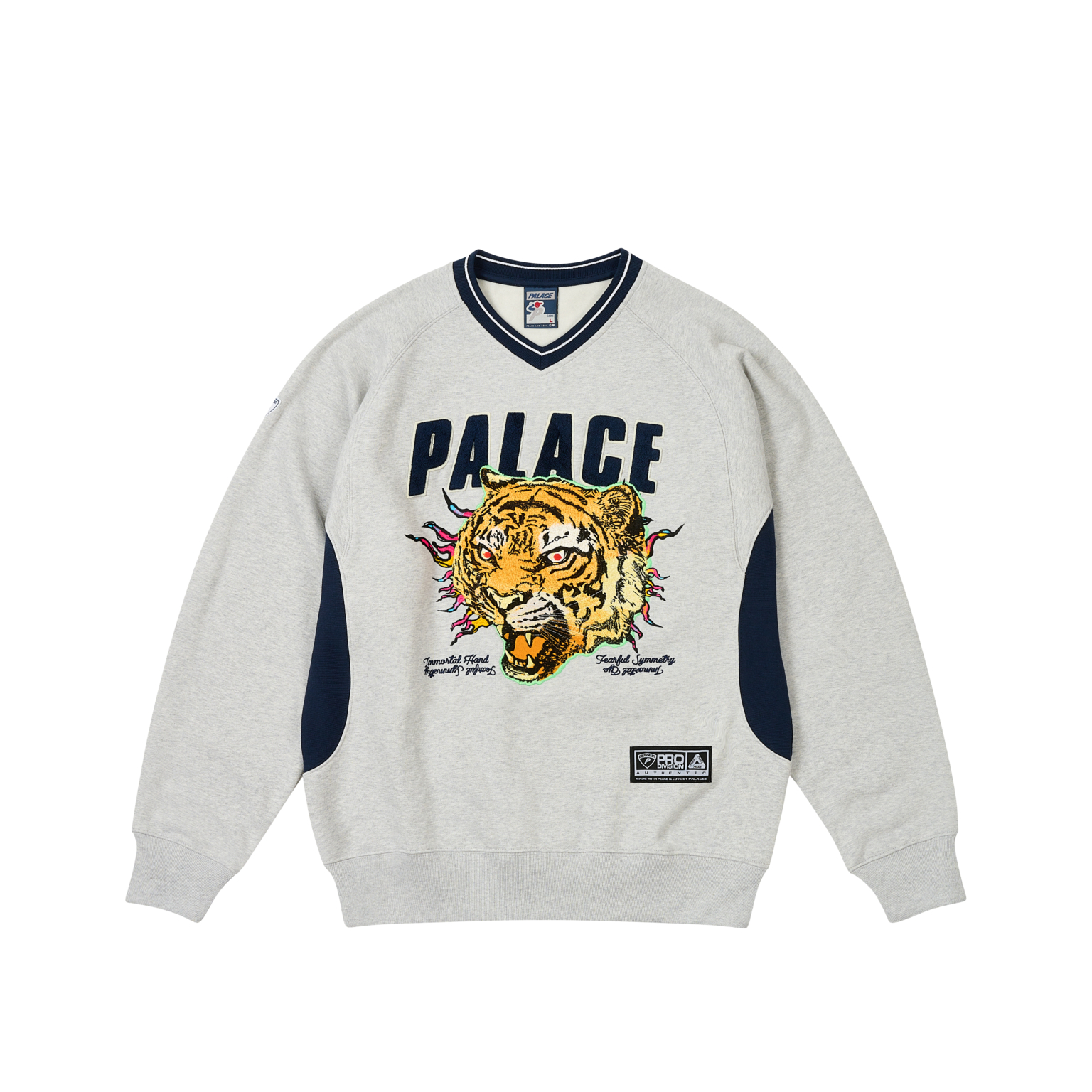 Order PALACE SS25 第六波 TORA TORA 老虎標誌貼布寬鬆版型圓領衛衣 P28CS061
