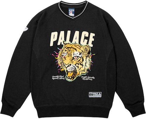 PALACE SS25虎虎LOGO寬鬆黑色衛衣 男女適用 P28CS033 Order PALACE SS25虎虎LOGO寬鬆黑色衛衣 男女適用 P28CS033
