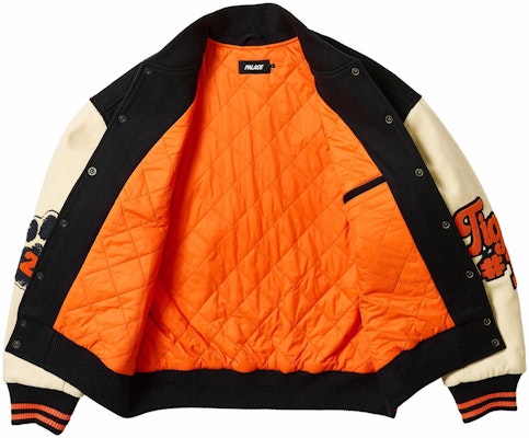 PALACE SS25 드롭6 토라 토라 바시티 재킷 네이비 블루 유니섹스 타이거 패치 디자인. P28JK027 Shop PALACE SS25 드롭6 토라 토라 바시티 재킷 네이비 블루 유니섹스 타이거 패치 디자인. P28JK027