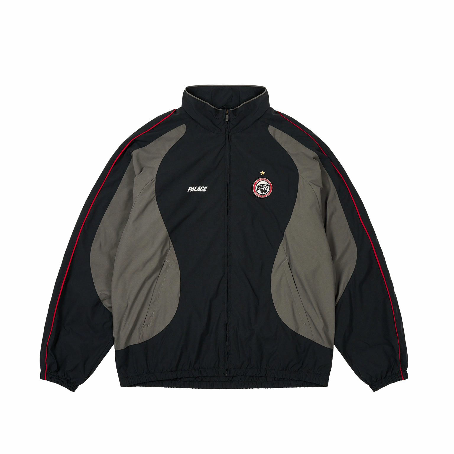 Order PALACE SS25 Drop7 Jaket Pro Team Palco Shell Unisex dengan Logo Lingkaran Depan. P28JK003