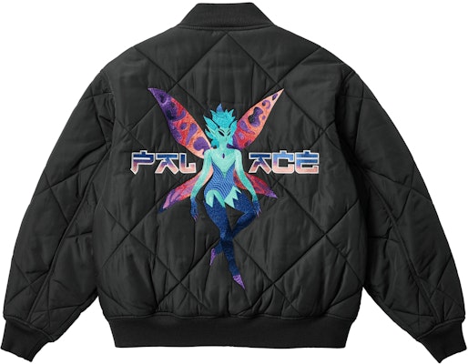 PALACE SS25 드롭 5 페어리 봄버 자켓 블랙 유니섹스 백 페어리 디자인. P28JK025 Buy PALACE SS25 드롭 5 페어리 봄버 자켓 블랙 유니섹스 백 페어리 디자인. P28JK025
