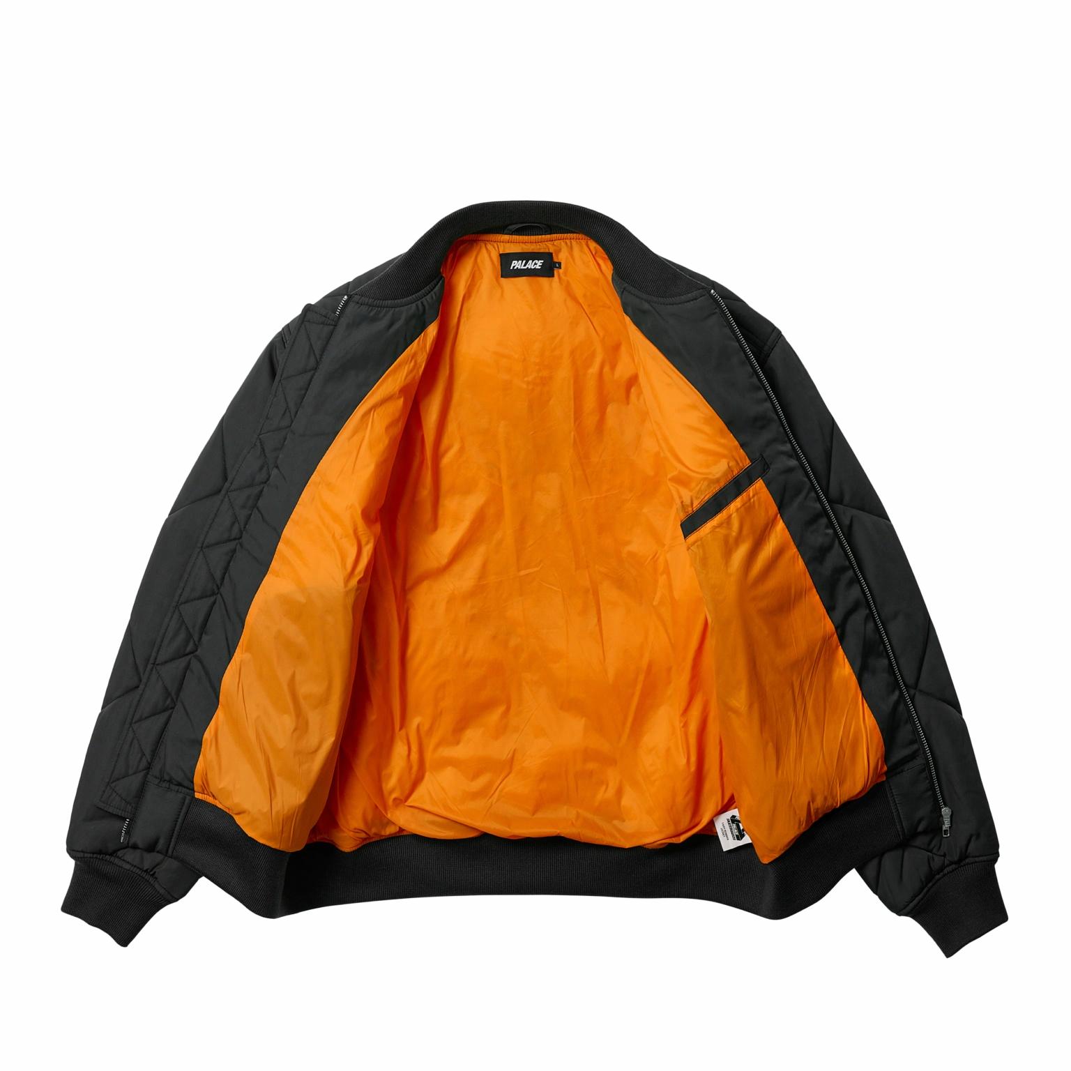 Shop PALACE SS25 드롭 5 페어리 봄버 자켓 블랙 유니섹스 백 페어리 디자인. P28JK025