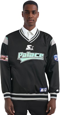パレス スターター ウォームアップ Vネック ロゴプリント ブラック スウェットシャツ P22STAJK003 Purchase パレス スターター ウォームアップ Vネック ロゴプリント ブラック スウェットシャツ P22STAJK003