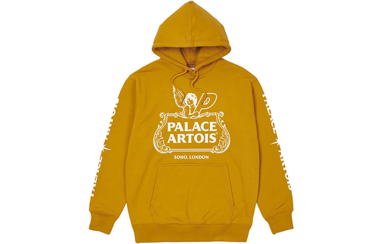 PALACE Stella Artois Chalice Gold Logo Print Oversized Hoodie Unisex Yellow. PLA-FW21-243 圖 2