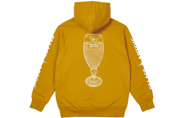 PALACE Stella Artois Chalice Gold Logo Print Oversized Hoodie Unisex Yellow. PLA-FW21-243 圖 3