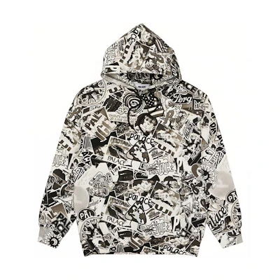 PALACE Sticker Pack Hoodie Black Unisex Pullover Sweatshirt. P20CS042