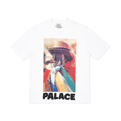 PALACE Stoggie White T-Shirt Front & Back Print Unisex P18fw053