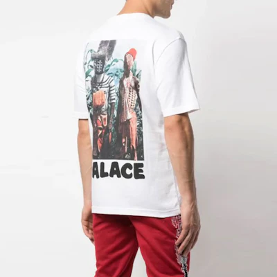 PALACE Stoggie White T-Shirt Front & Back Print Unisex P18fw053 Purchase PALACE Stoggie White T-Shirt Front & Back Print Unisex P18fw053