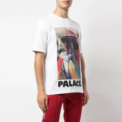 PALACE Stoggie White T-Shirt Front & Back Print Unisex P18fw053 Details for PALACE Stoggie White T-Shirt Front & Back Print Unisex P18fw053